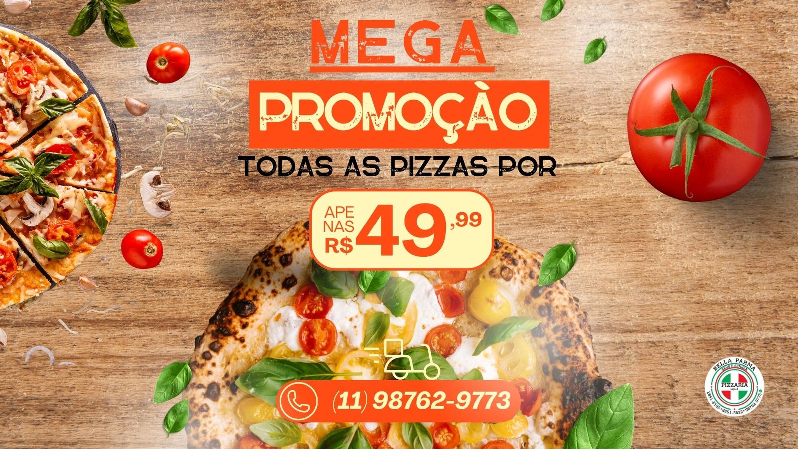Foto promoção de pizzas